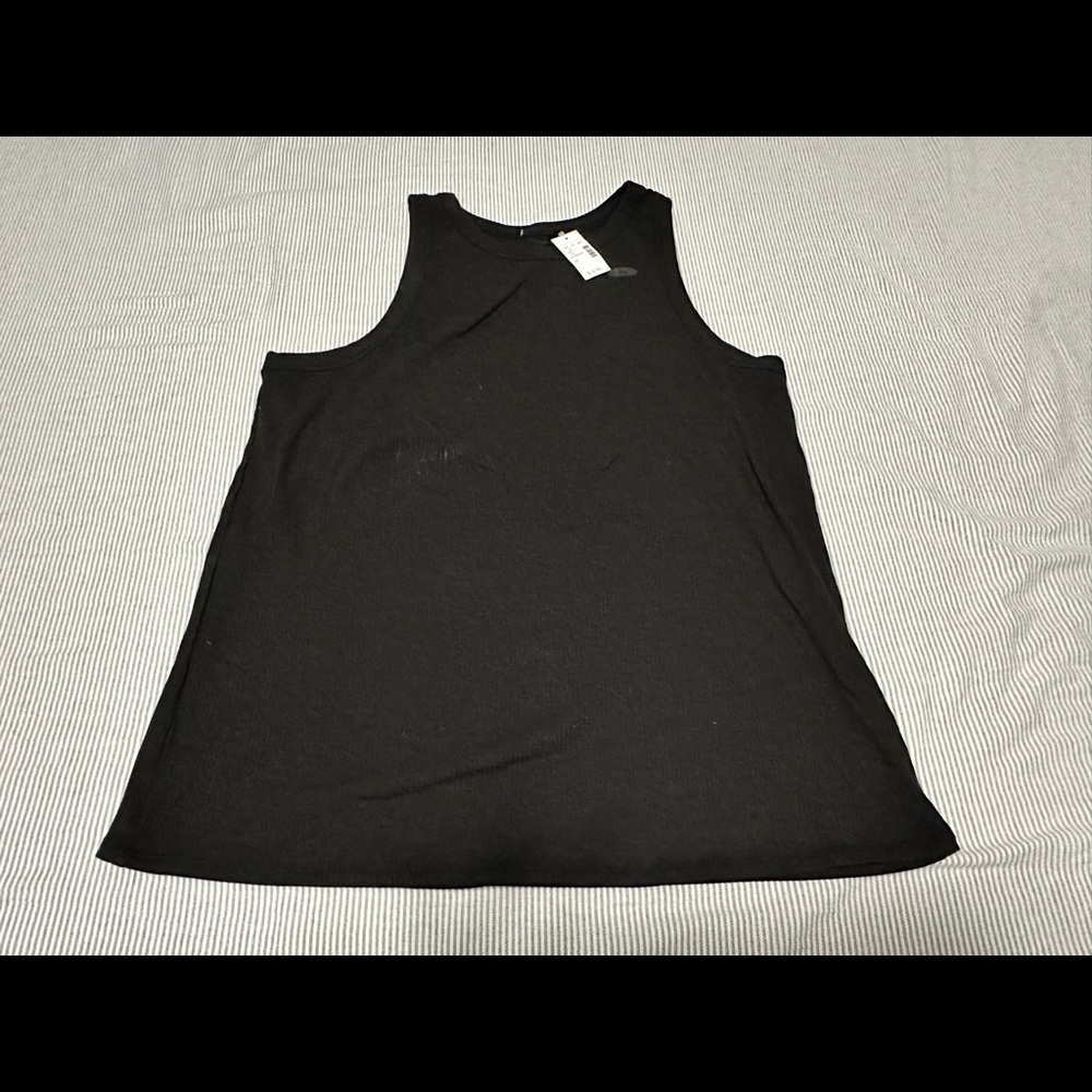 NWT Black Ribbed Tank Top